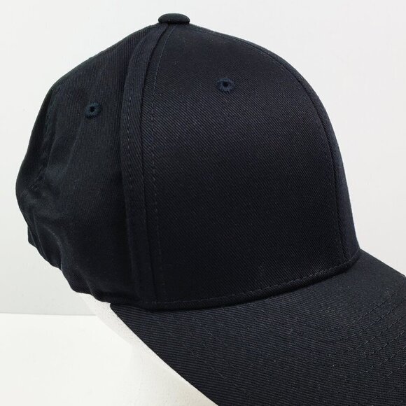Flexfit Blank Black Hat 6277 Combed Twill Cap Men's L/XL New - Picture 6 of 8